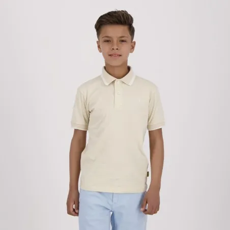 Polo garçon manches courtes en jersey avec broderie - KONTAKT
