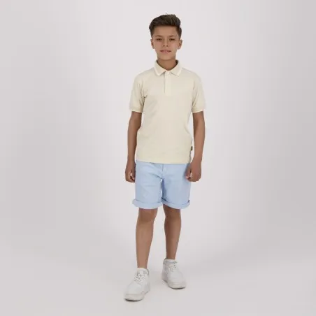 Polo garçon manches courtes en jersey avec broderie - KONTAKT