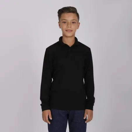 Polo garçon manches longues avec broderie - KONTAKT