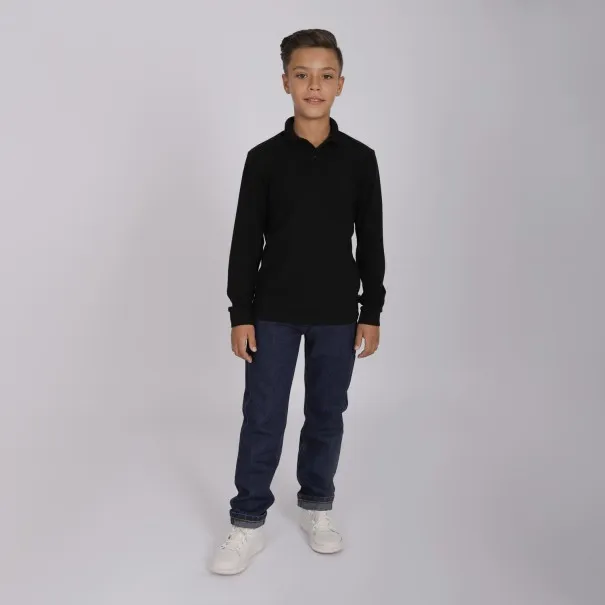 Polo garçon manches longues avec broderie - KONTAKT
