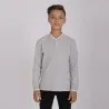 Polo garçon manches longues col mao avec broderie - KONTAKT