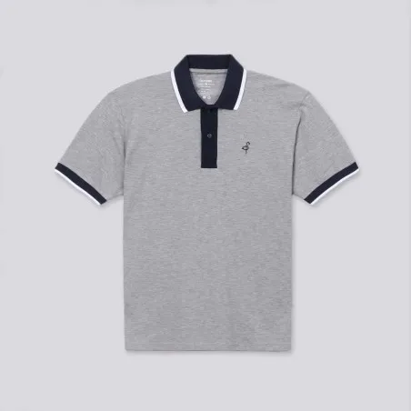 Polo homme manches courtes avec broderie et patte contrasté - KONTAKT