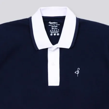 Polo homme manches courtes avec broderie et patte contrasté - KONTAKT