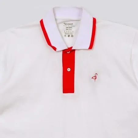 Polo homme manches courtes avec broderie et patte contrasté - KONTAKT