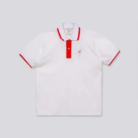 Polo homme manches courtes avec broderie et patte contrasté - KONTAKT