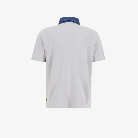 Polo homme manches courtes avec col en denim - KONTAKT