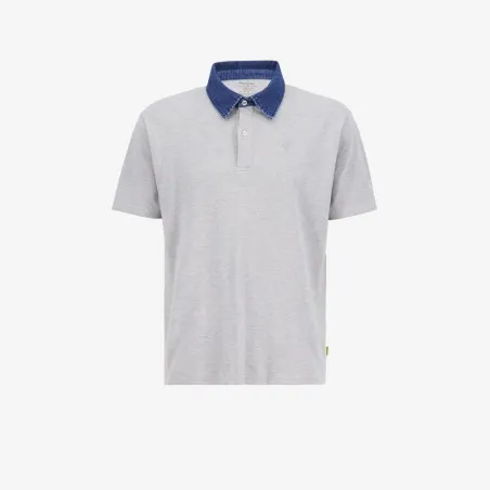 Polo homme manches courtes avec col en denim - KONTAKT