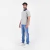 Polo homme manches courtes avec col en denim - KONTAKT