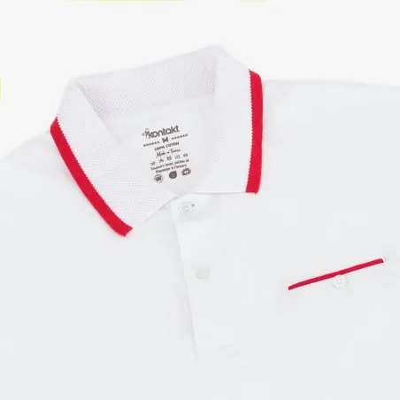 Polo homme manches courtes avec poche passpoilée - KONTAKT