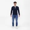 Polo homme manches longues avec poche passepoilée - KONTAKT