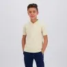 Polo zippé garçon manches courtes col mao avec broderie - KONTAKT