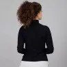 Pull col cheminée femme manches longues en jersey avec broderie - KONTAKT