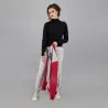 Pull col cheminée femme manches longues en jersey avec broderie - KONTAKT