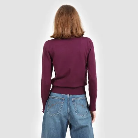 Pull femme avec détail broderie en maille fine - KONTAKT