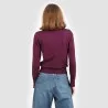 Pull femme avec détail broderie en maille fine - KONTAKT