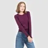 Pull femme avec détail broderie en maille fine - KONTAKT