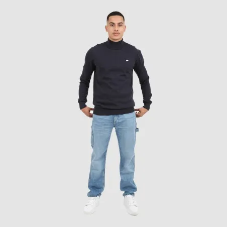 Pull homme col roulé en maille fine - KONTAKT