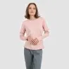 Pyjama côtelé femme manches longues avec volant - KONTAKT