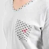Pyjama femme col V manches longues avec poche - KONTAKT
