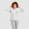 Pyjama femme col V manches longues avec poche - KONTAKT