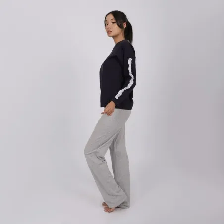 Pyjama femme manches longues avec détail dentelle - KONTAKT