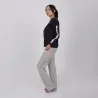 Pyjama femme manches longues avec détail dentelle - KONTAKT
