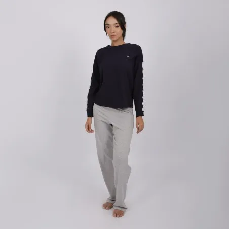 Pyjama femme manches longues avec détail dentelle - KONTAKT