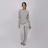 Pyjama femme manches longues avec détail dentelle - KONTAKT
