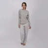 Pyjama femme manches longues avec détail dentelle - KONTAKT