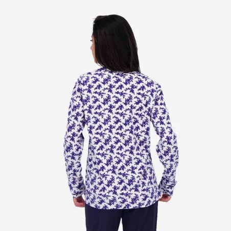 Pyjama femme manches longues avec patte boutonnée - KONTAKT