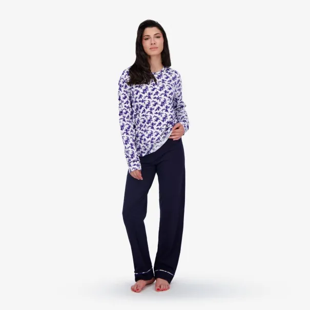 Pyjama femme manches longues avec patte boutonnée - KONTAKT
