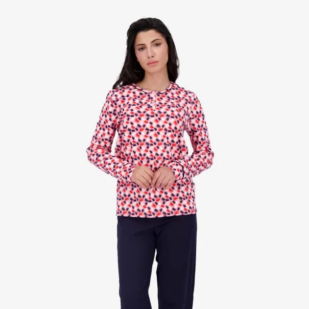 Pyjama femme manches longues avec patte boutonnée - KONTAKT