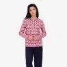 Pyjama femme manches longues avec patte boutonnée - KONTAKT