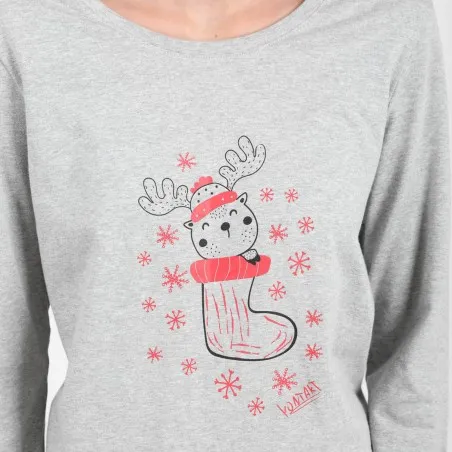Pyjama femme manches longues CHAUSSETTE DE NOËL - KONTAKT