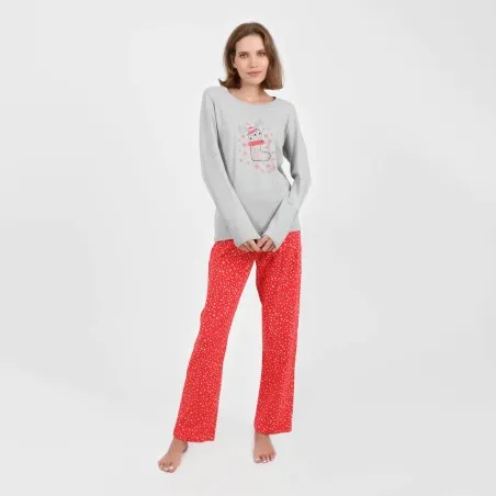 Pyjama femme manches longues CHAUSSETTE DE NOËL - KONTAKT