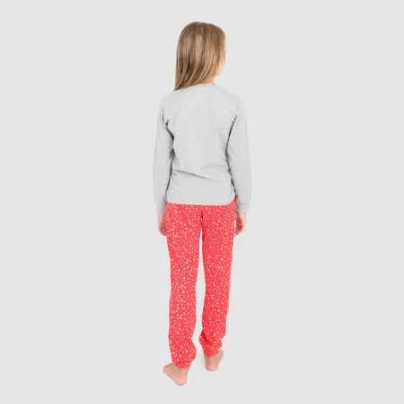 Pyjama fille manches longues avec bandes CHAUSSETTE NOËL - KONTAKT