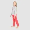 Pyjama fille manches longues avec bandes CHAUSSETTE NOËL - KONTAKT