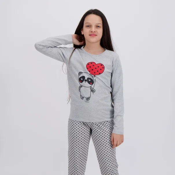 Pyjama fille manches longues PANDA - KONTAKT