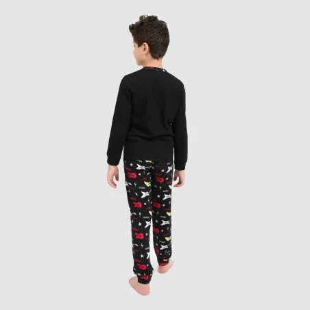 Pyjama garçon manches longues avec patte boutonnage - KONTAKT