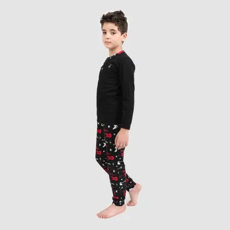 Pyjama garçon manches longues avec patte boutonnage - KONTAKT
