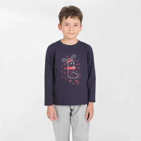 Pyjama garçon manches longues CHAUSSETTE DE NOEL - KONTAKT