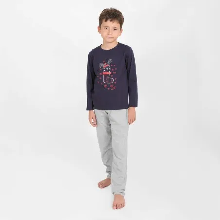 Pyjama garçon manches longues CHAUSSETTE DE NOEL - KONTAKT