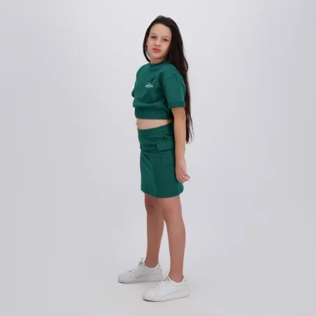 Sweat crop fille manches courte - KONTAKT