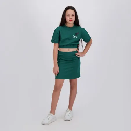 Sweat crop fille manches courte - KONTAKT