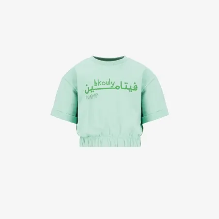 Sweat crop fille manches courtes bkouly - KONTAKT