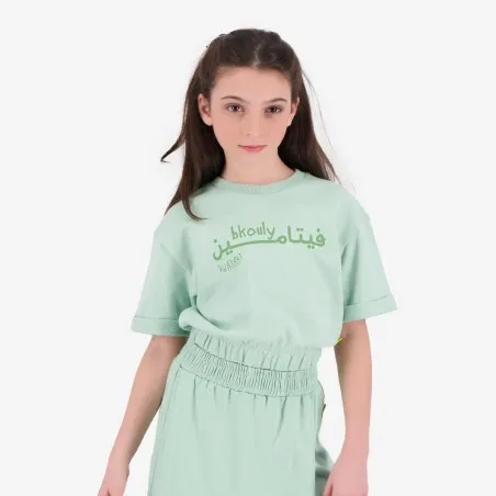 Sweat crop fille manches courtes bkouly - KONTAKT