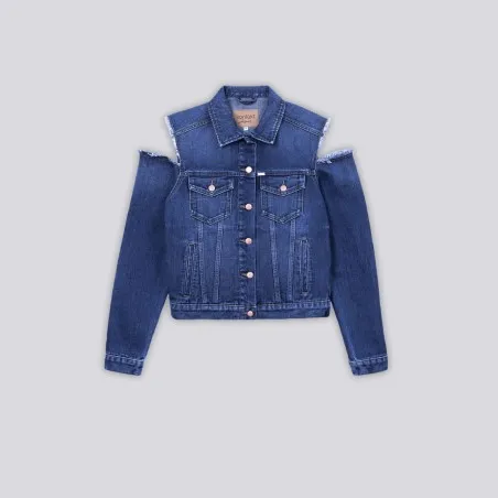 Regular jacket femme avec épaules denudées en jeans - KENZ - KONTAKT
