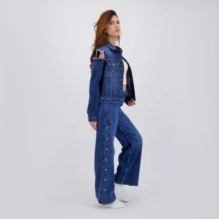 Regular jacket femme avec épaules denudées en jeans - KENZ - KONTAKT