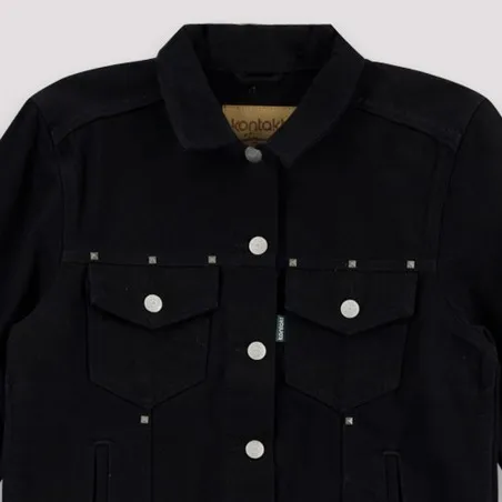 Regular jacket femme en jeans avec studs - KENZ - KONTAKT