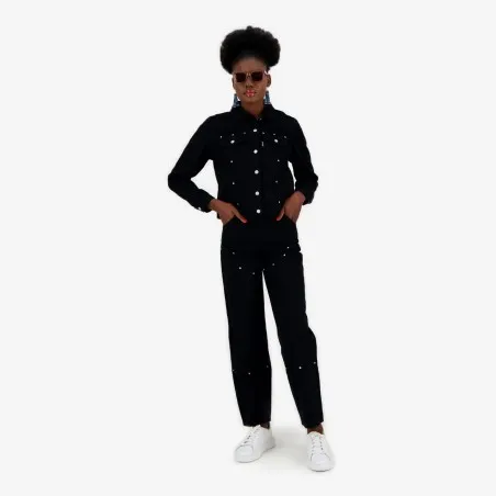 Regular jacket femme en jeans avec studs - KENZ - KONTAKT